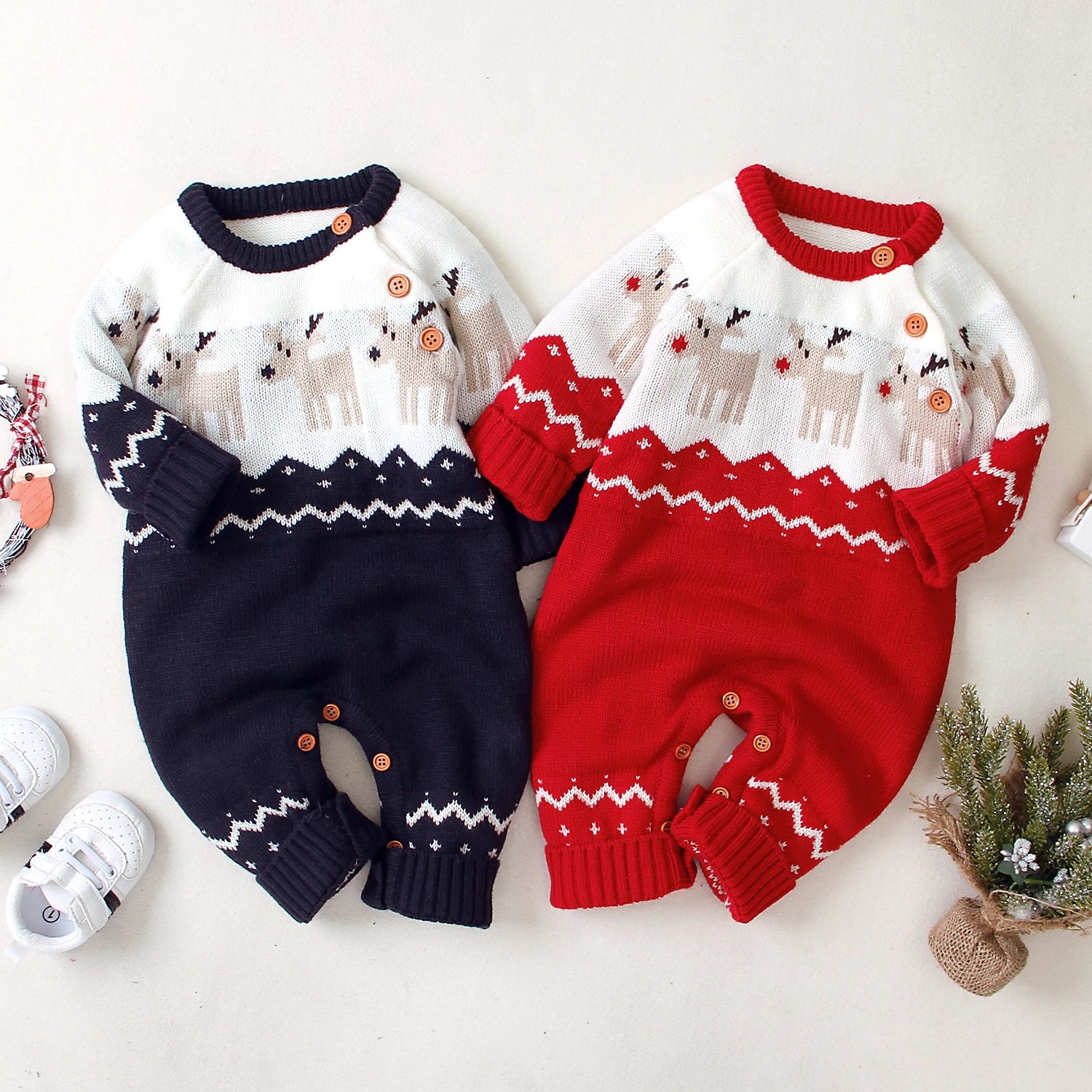 MOMSTAG Sweater Christmas Clothes Romper