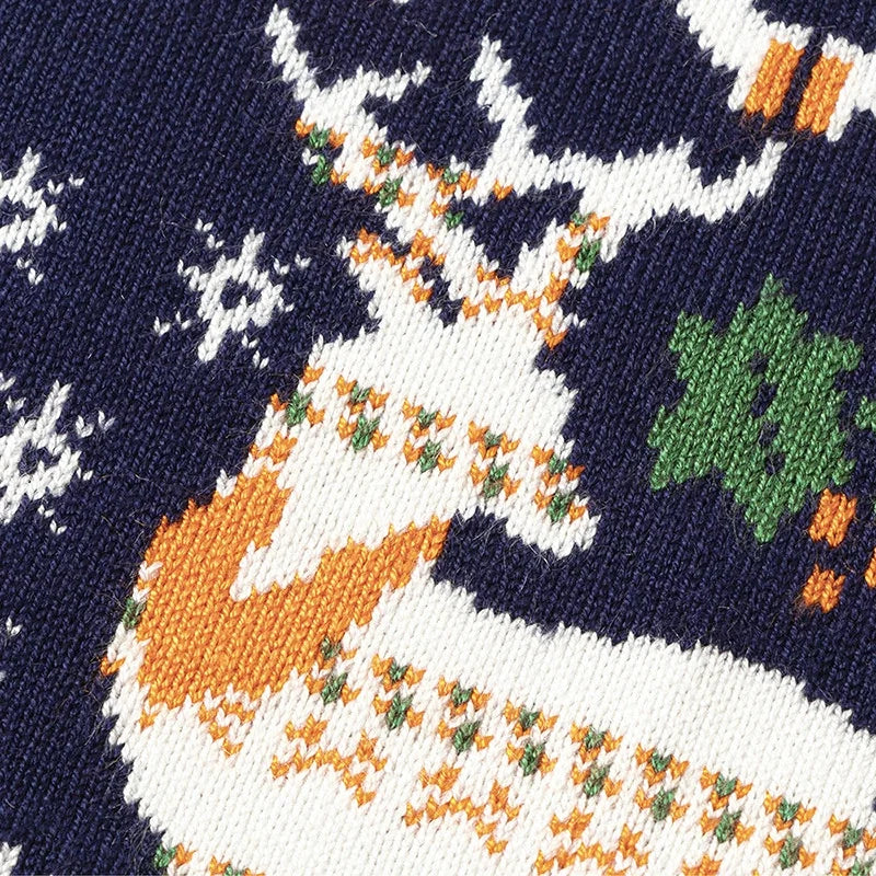knitted sweater closeup in navy 