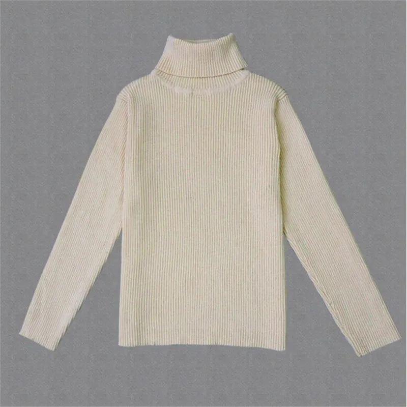 Pure Cotton Girls Turtleneck Sweater