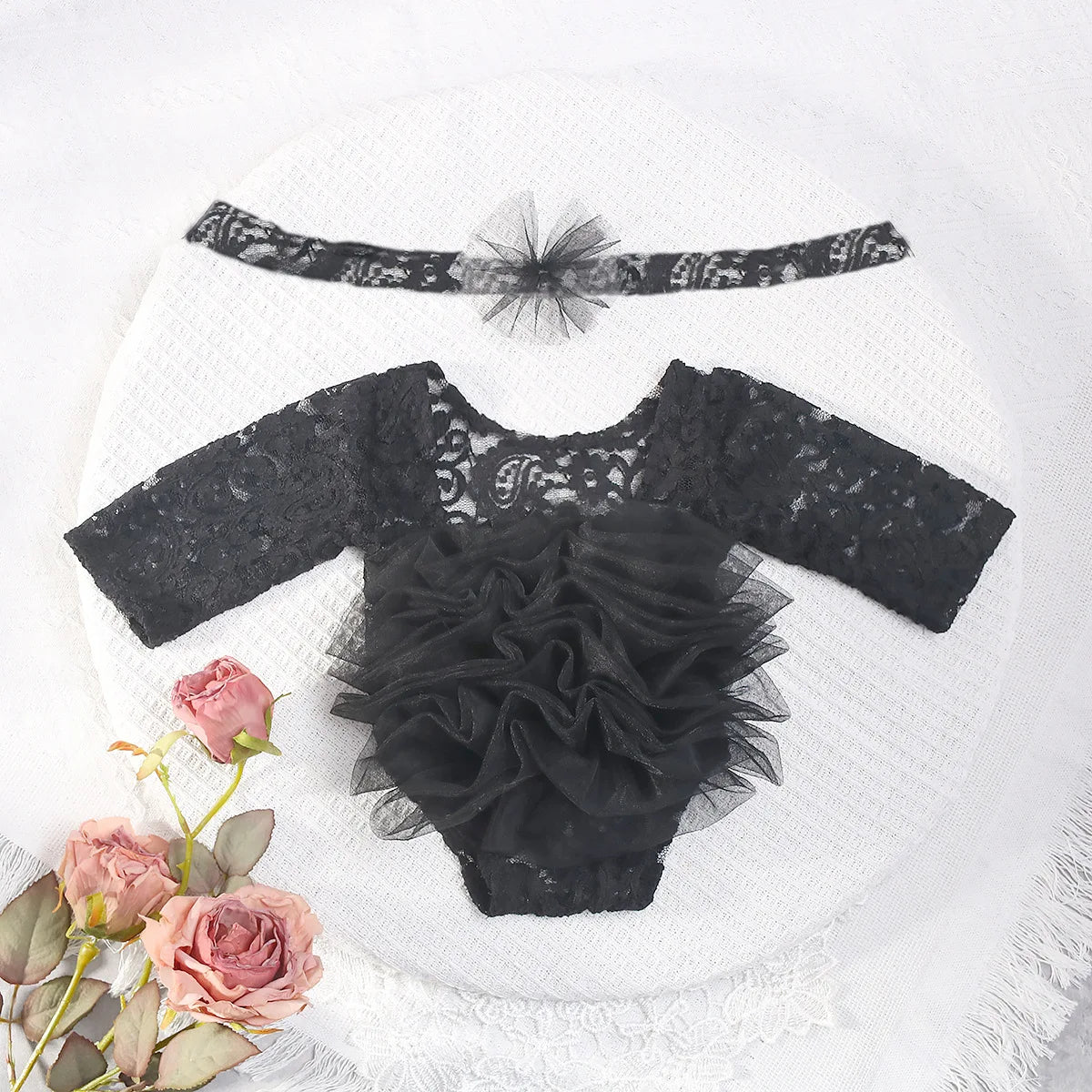 Newborn Tutu Dress - Lace Princess Romper - Photography Props