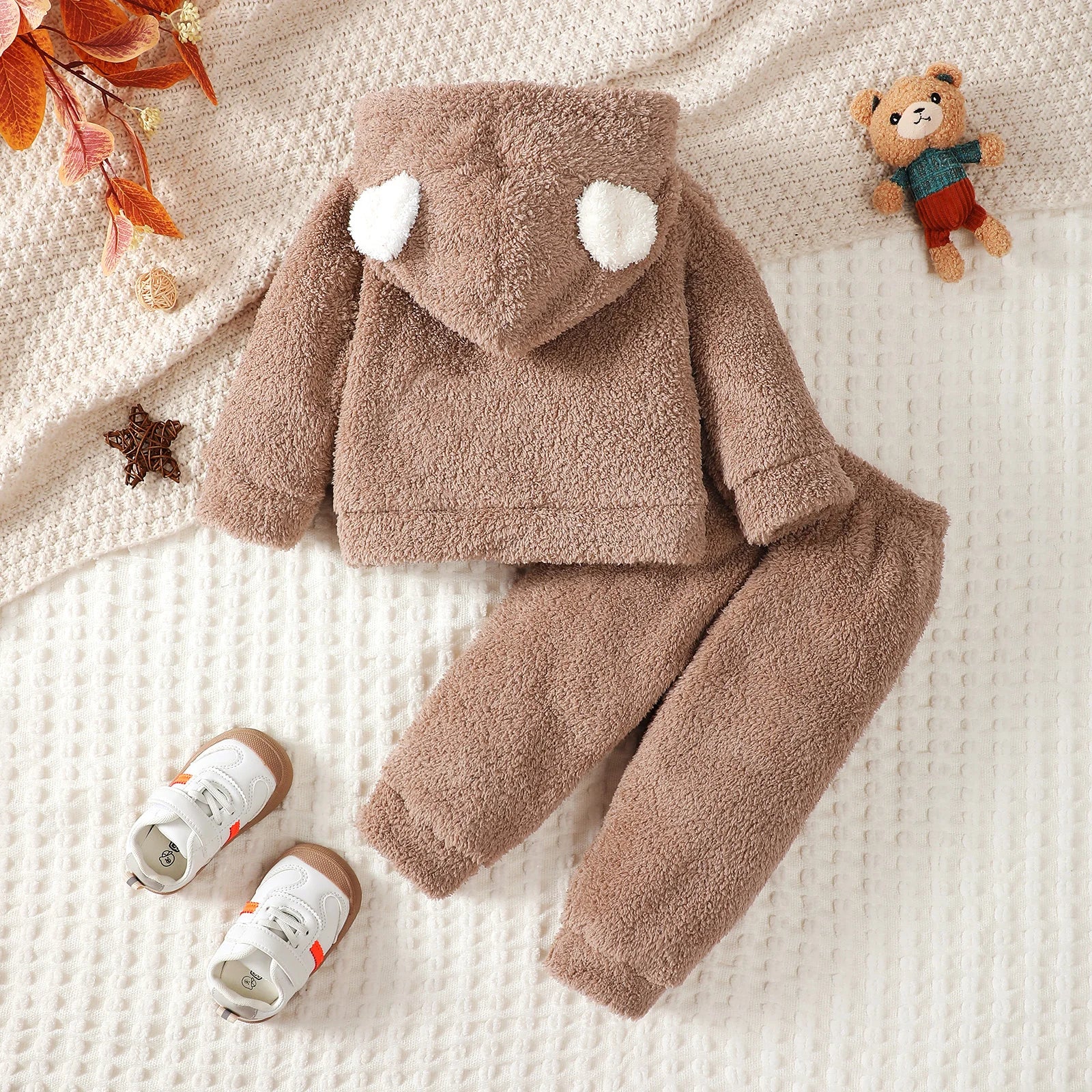 Toddler Baby Boy Plush Winter Set