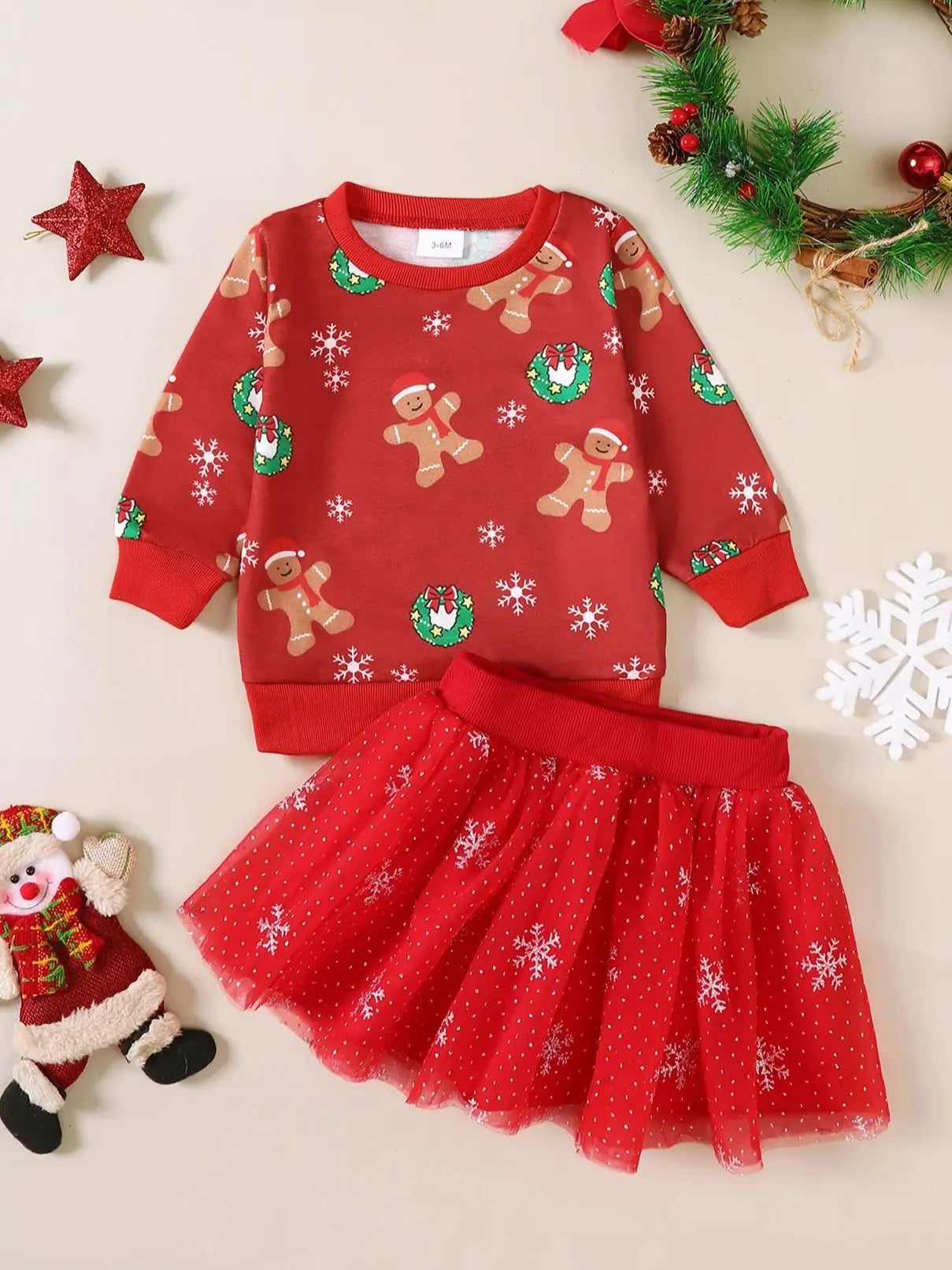 Gingerbread Holiday Outfit for Toddler Girls
