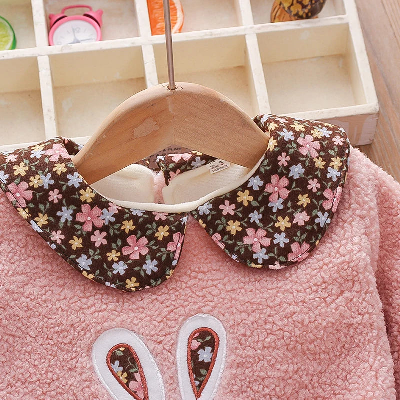 Little Bunny Lace Collar Long Sleeve