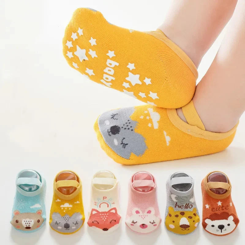 Non-Slip Soft Cotton Socks for baby boys and girls