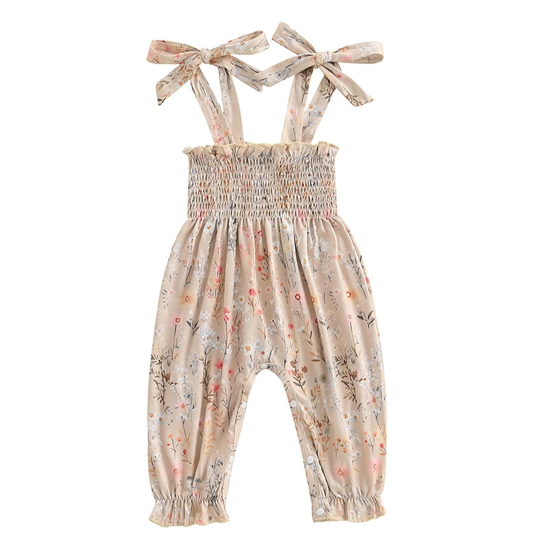 Sleeveless Ruffle Romper Jumpsuit with Adjustable Straps
