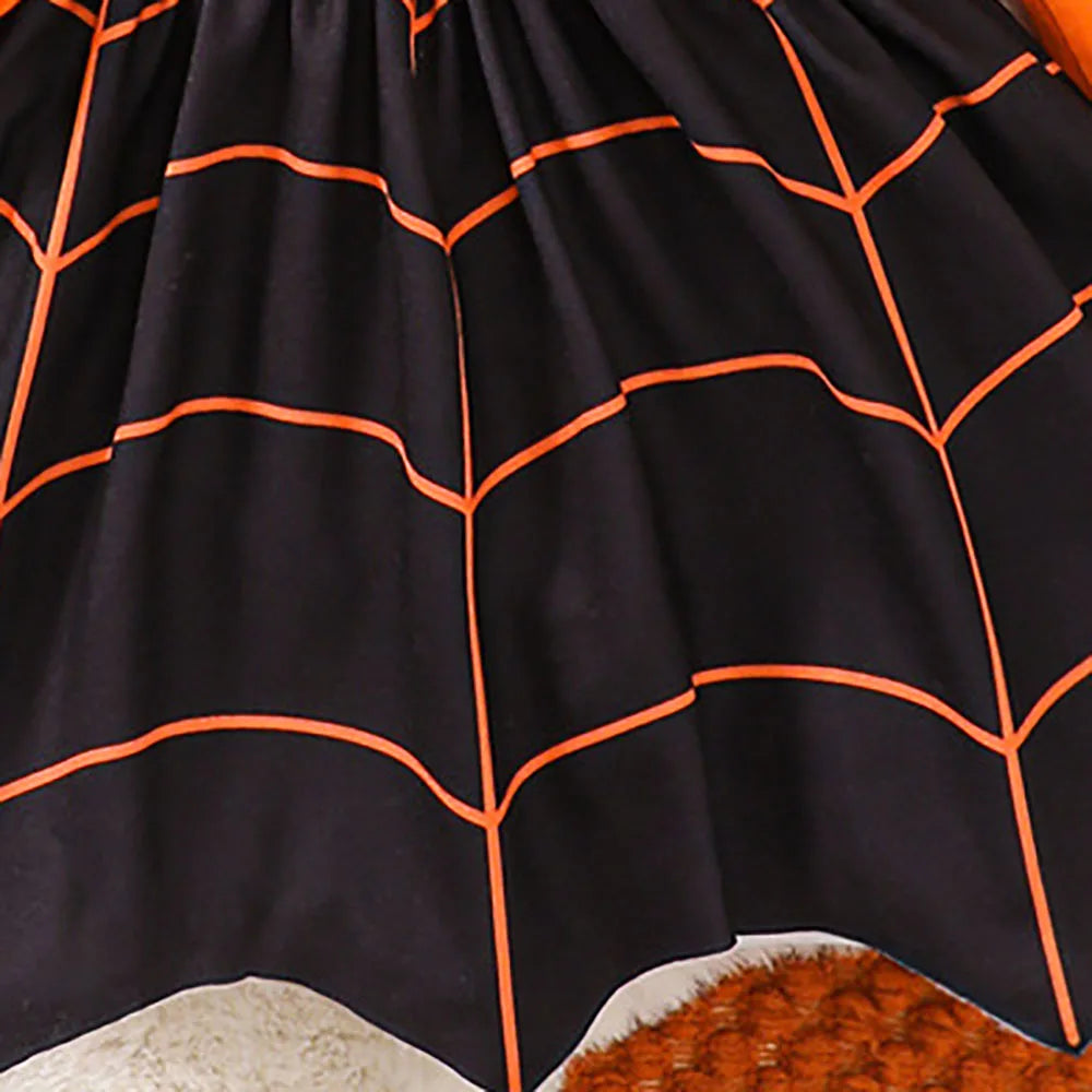 Halloween Baby Girls Pumpkin Suspender Dress