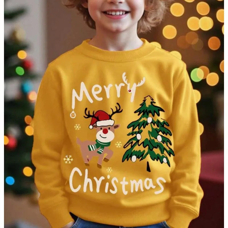 Christmas Tree Crewneck Sweatshirt for Kids & Teens