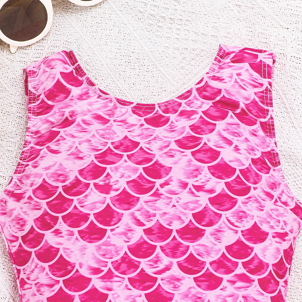 Cute Mermaid One-Piece for Toddler Girls’ Beach Fun