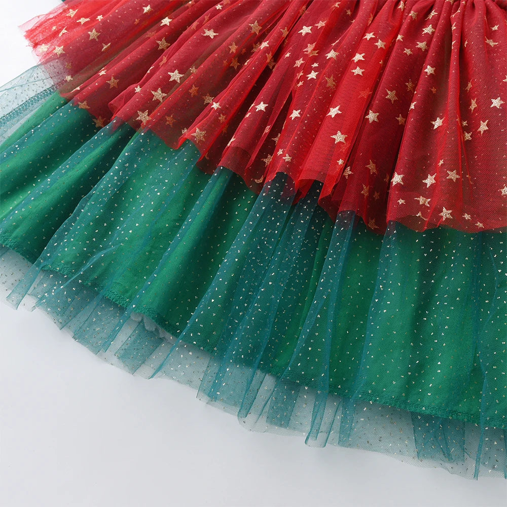 Christmas Elk Sequin Princess Dress for Toddlers
