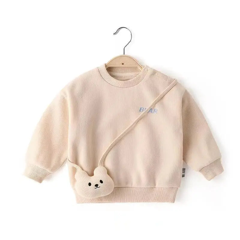 Long-sleeved Pullover Casual Sweatshirt Hoodies for baby girls