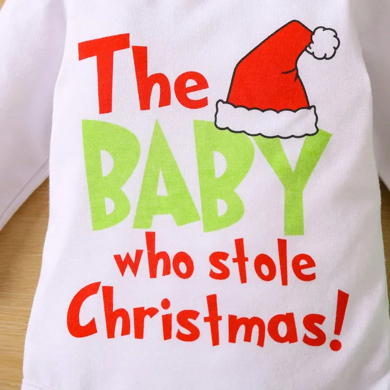 MOMSTAG Christmas Newborn Letter Long Sleeve Bodysuit