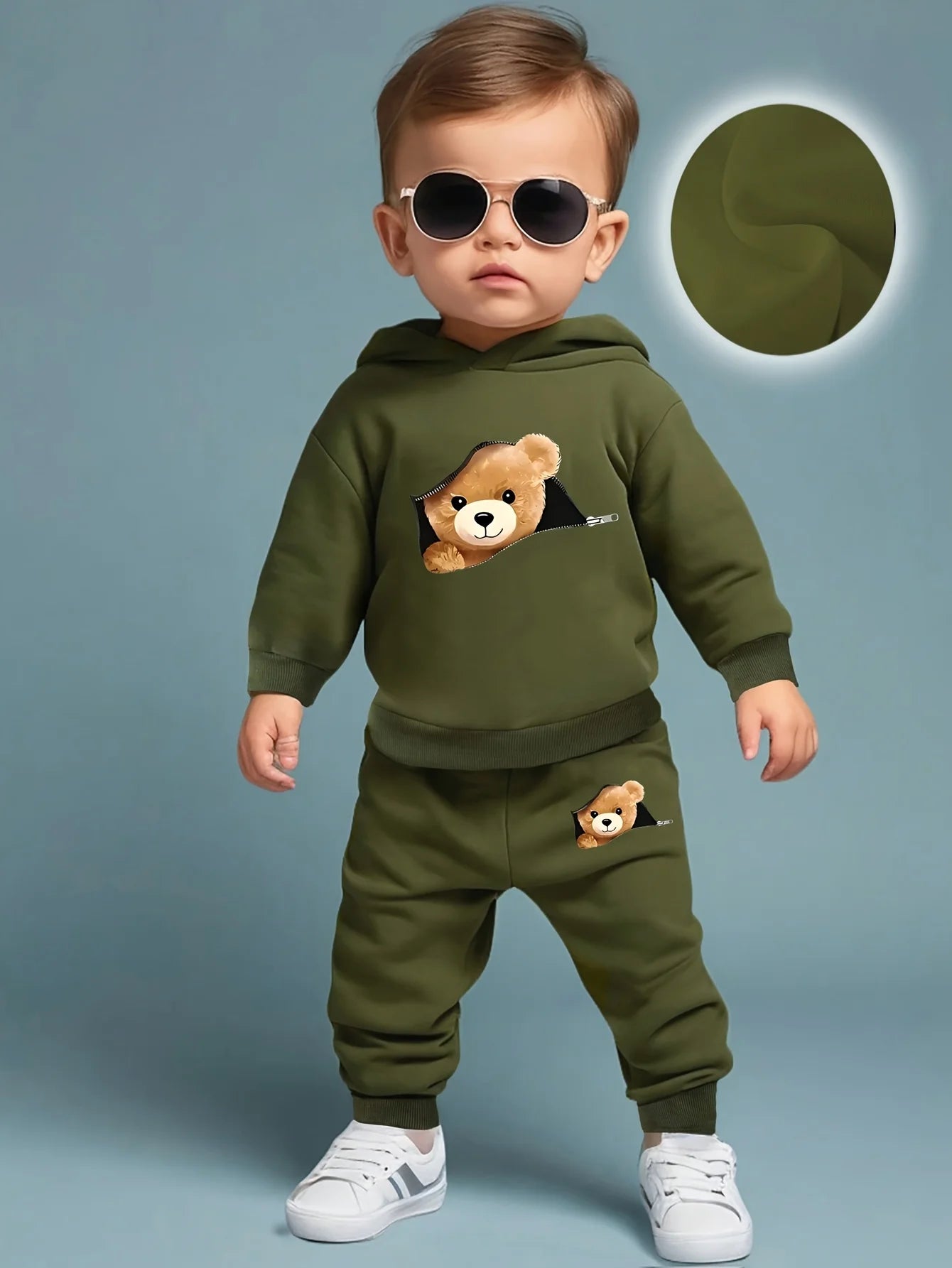 Baby Boy Fleece Hoodie & Pants Set