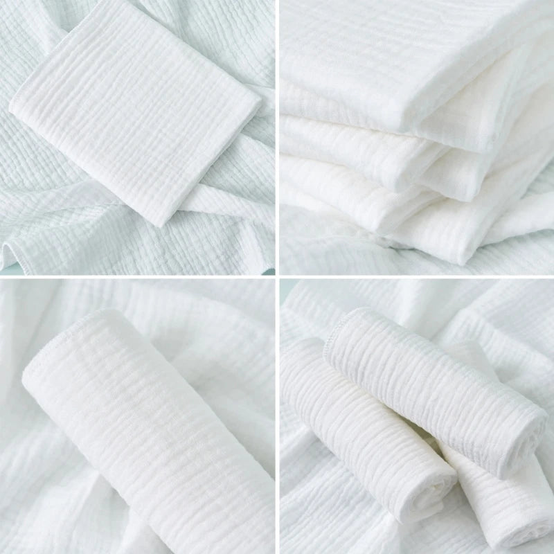 8Pcs 100% Cotton Soft Baby Towels