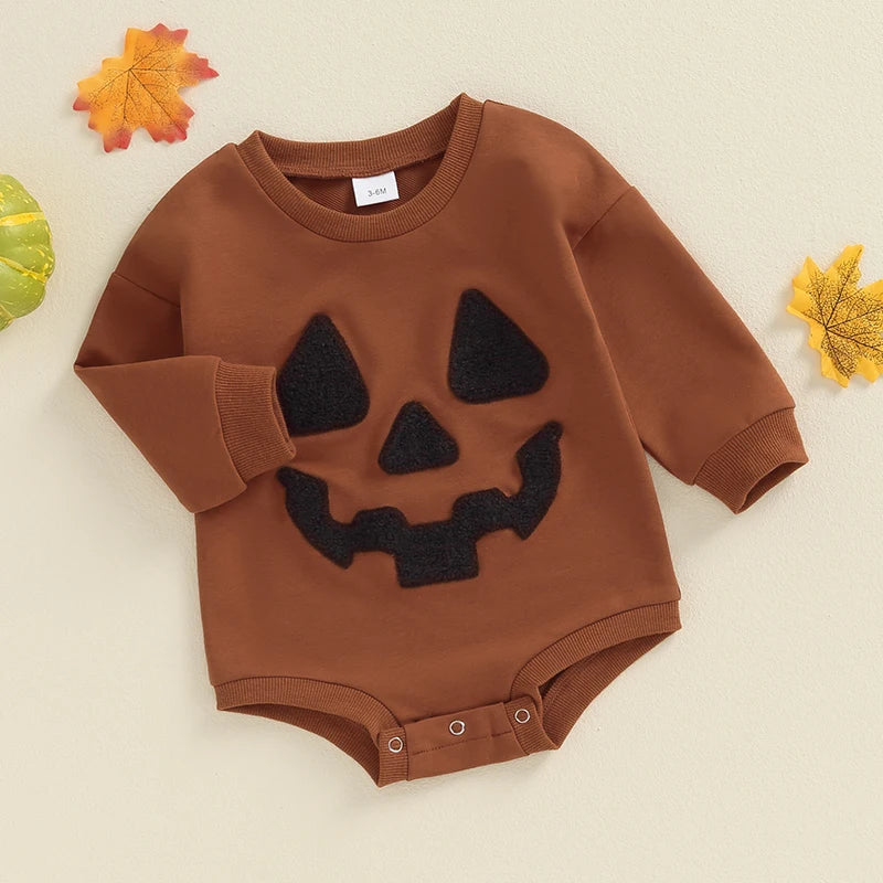 Newborn Baby Halloween Casual Romper Long Sleeve Bodysuit