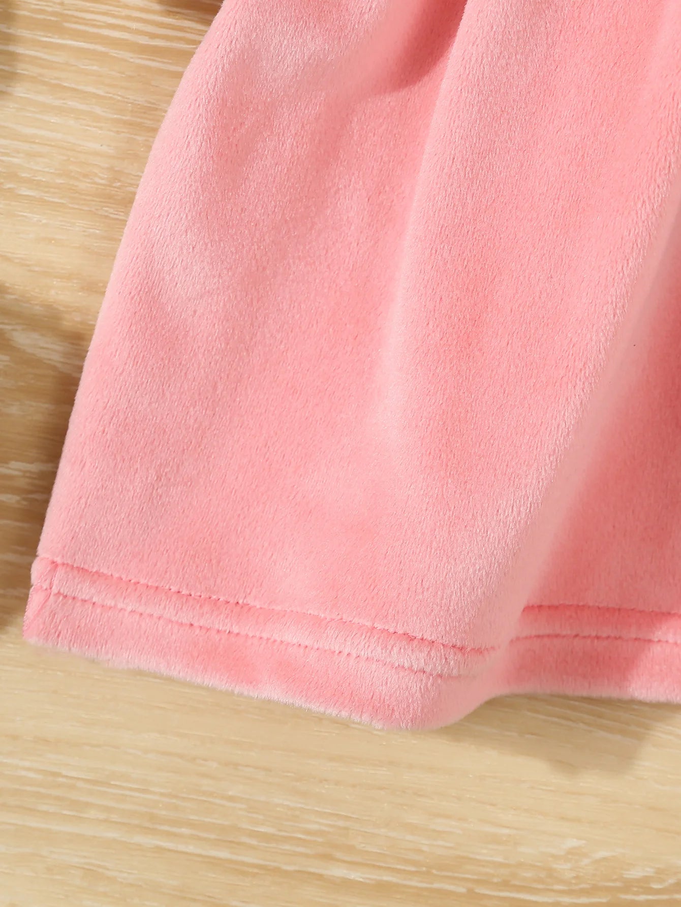 Pink Plush Rabbit Hooded Baby Dress