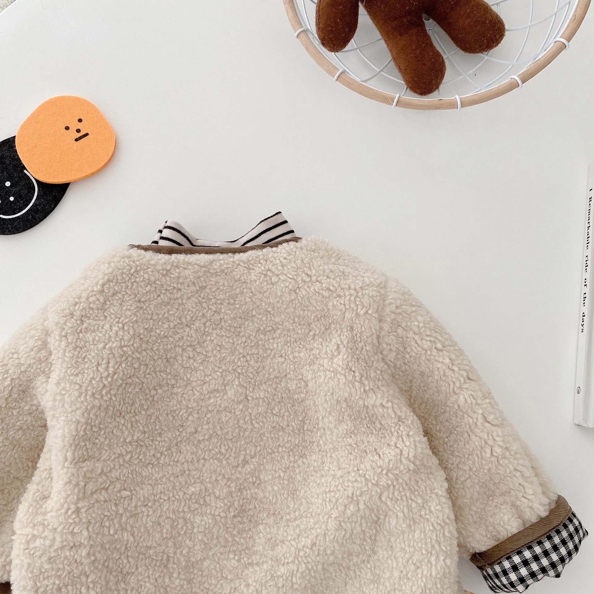 Kids Plaid Plush Jacket