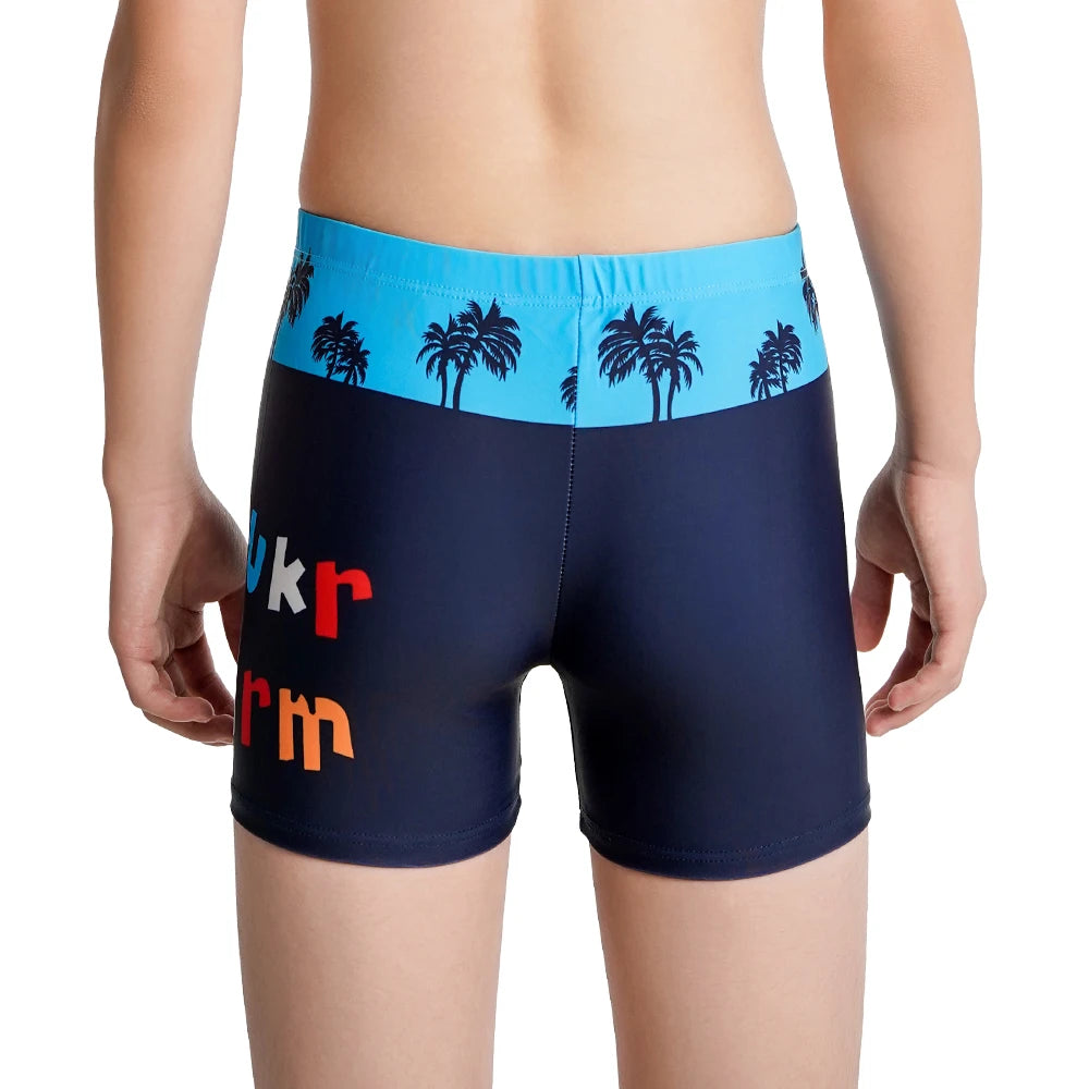 Quick-Dry Shorts with Dinosaur & Shark Prints