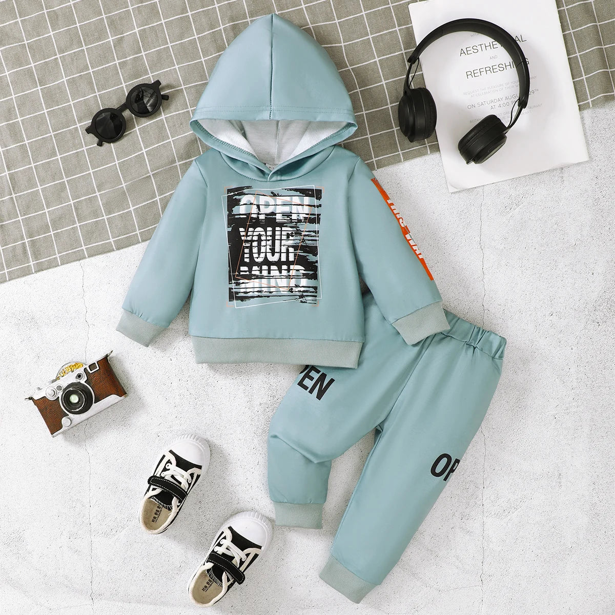 Baby Graphic Hoodie Outfit Set 6M–3Y