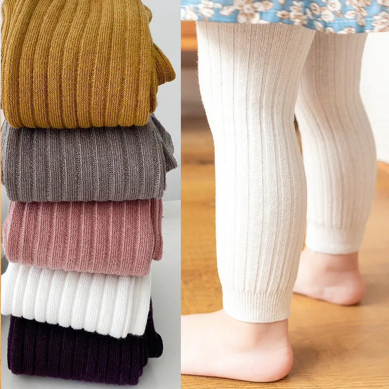 Baby Girls Ribbed Winter Leggings