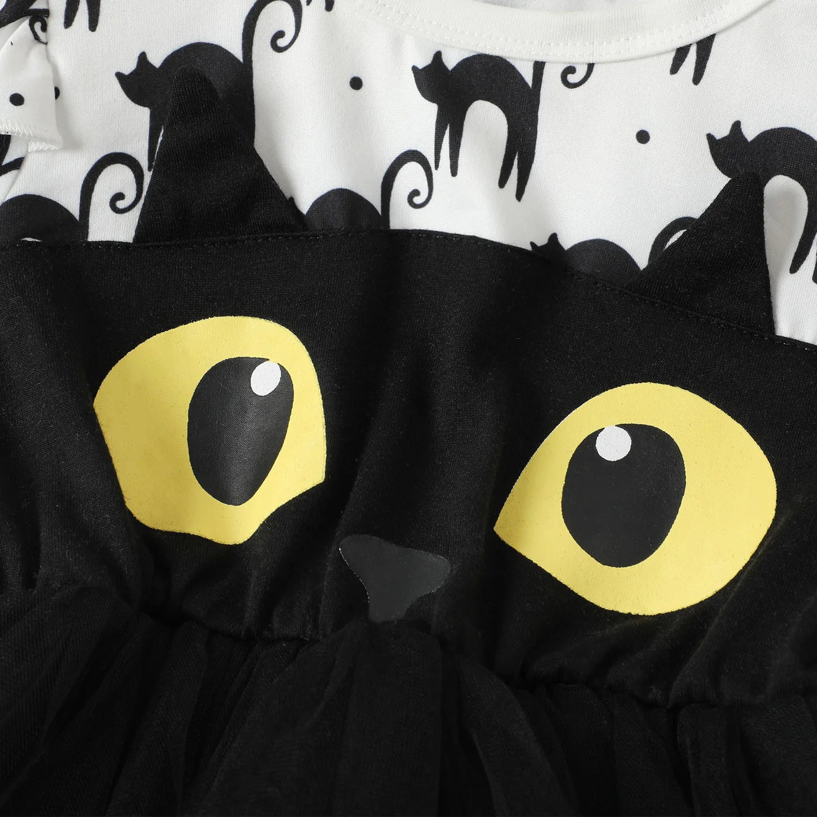 Halloween Black Cat dress for Girls