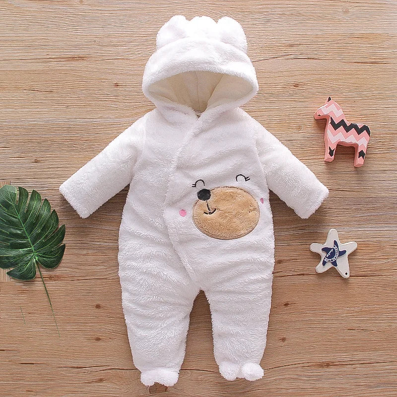Baby Cotton Plush Winter Romper 0-18M