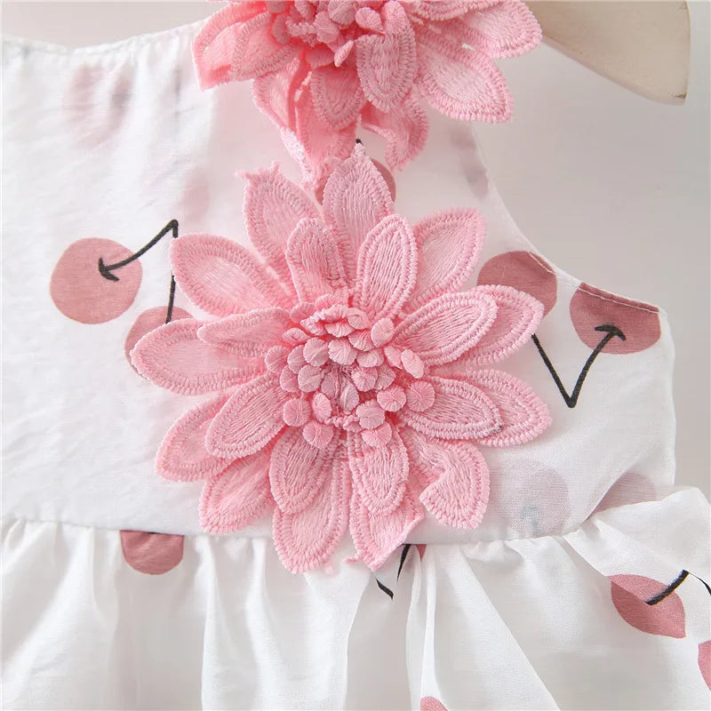 Summer Two-Flower Printed Skirt Set (Girls)