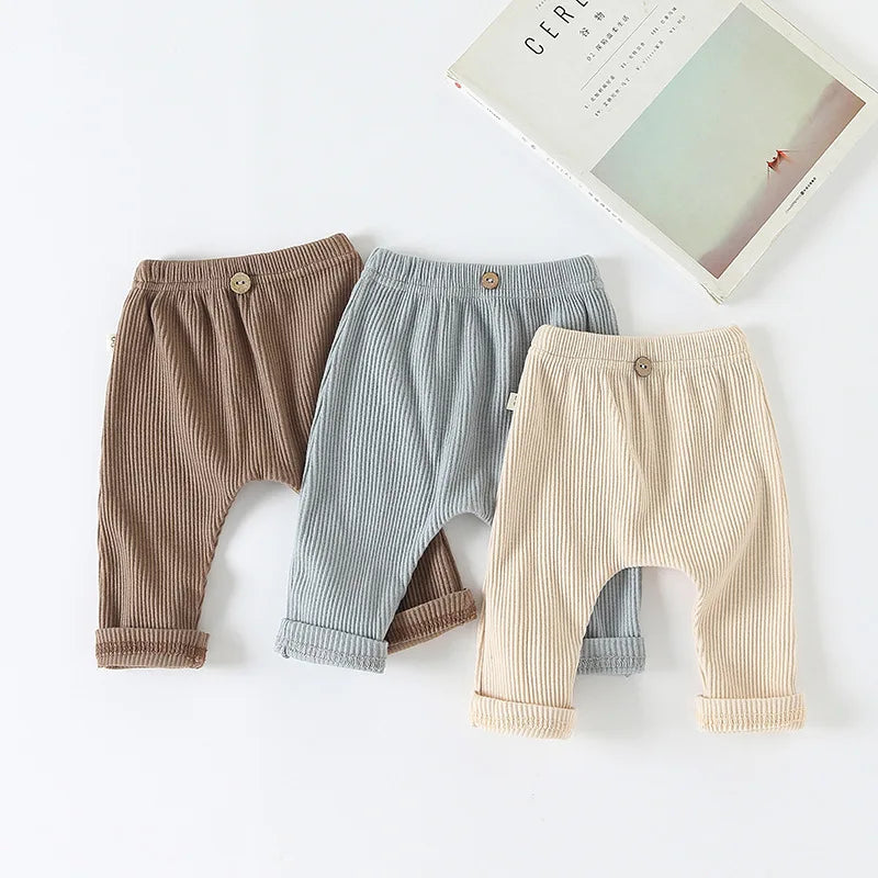 Seamless Soft Cotton Knit Pants for baby boys and girls