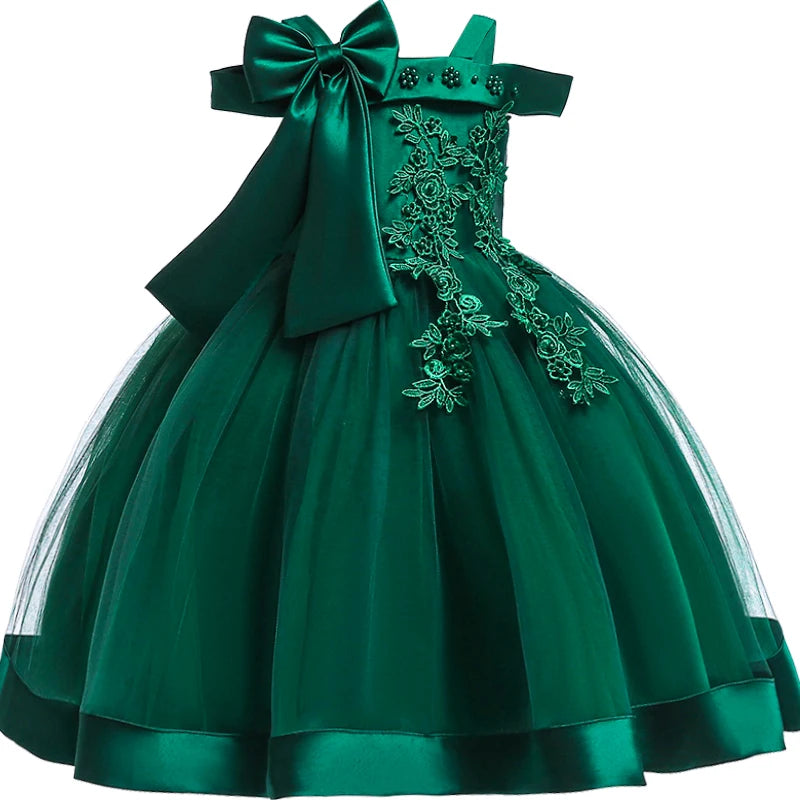 MOMSTAG 3-10 Years Kids Christmas Party Dresses