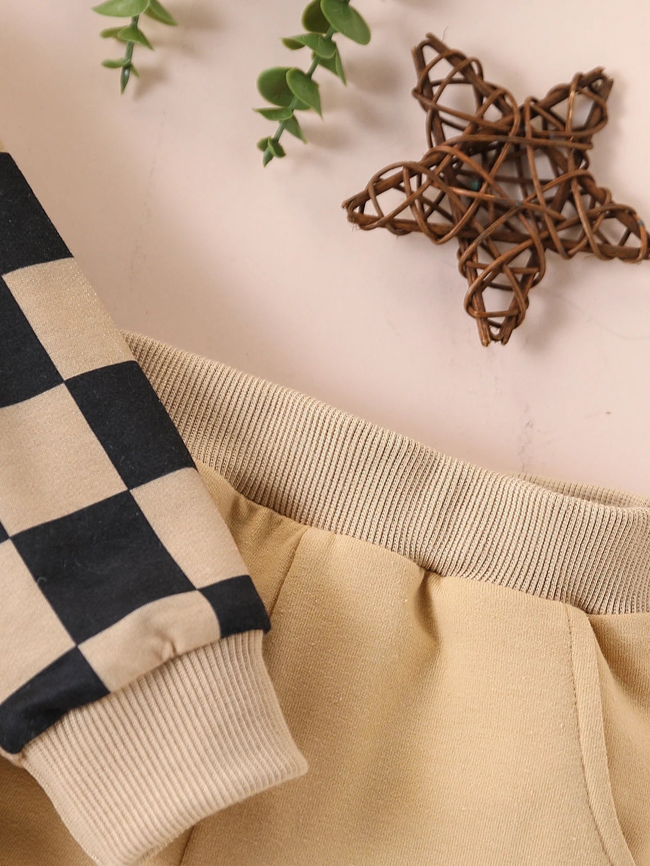 Cub Cotton Plaid Hoodie Set