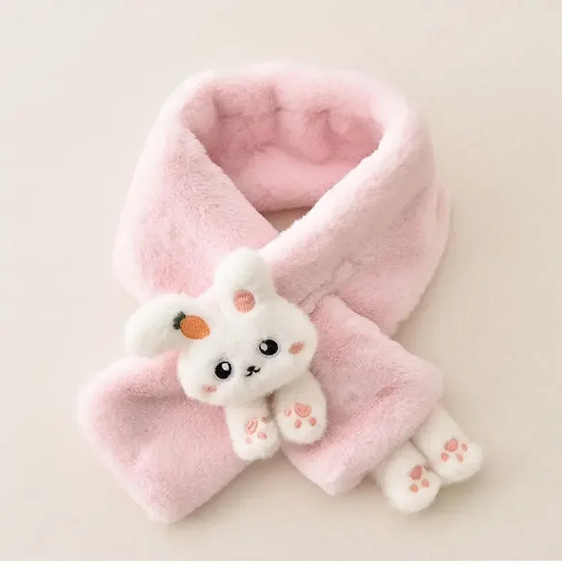 Thick Plush Scarf — Kids Faux Fur Warm Shawl