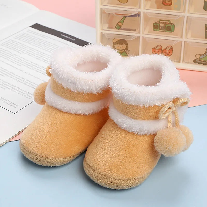 Baby Winter Snow Boots with Pompom 0–18M