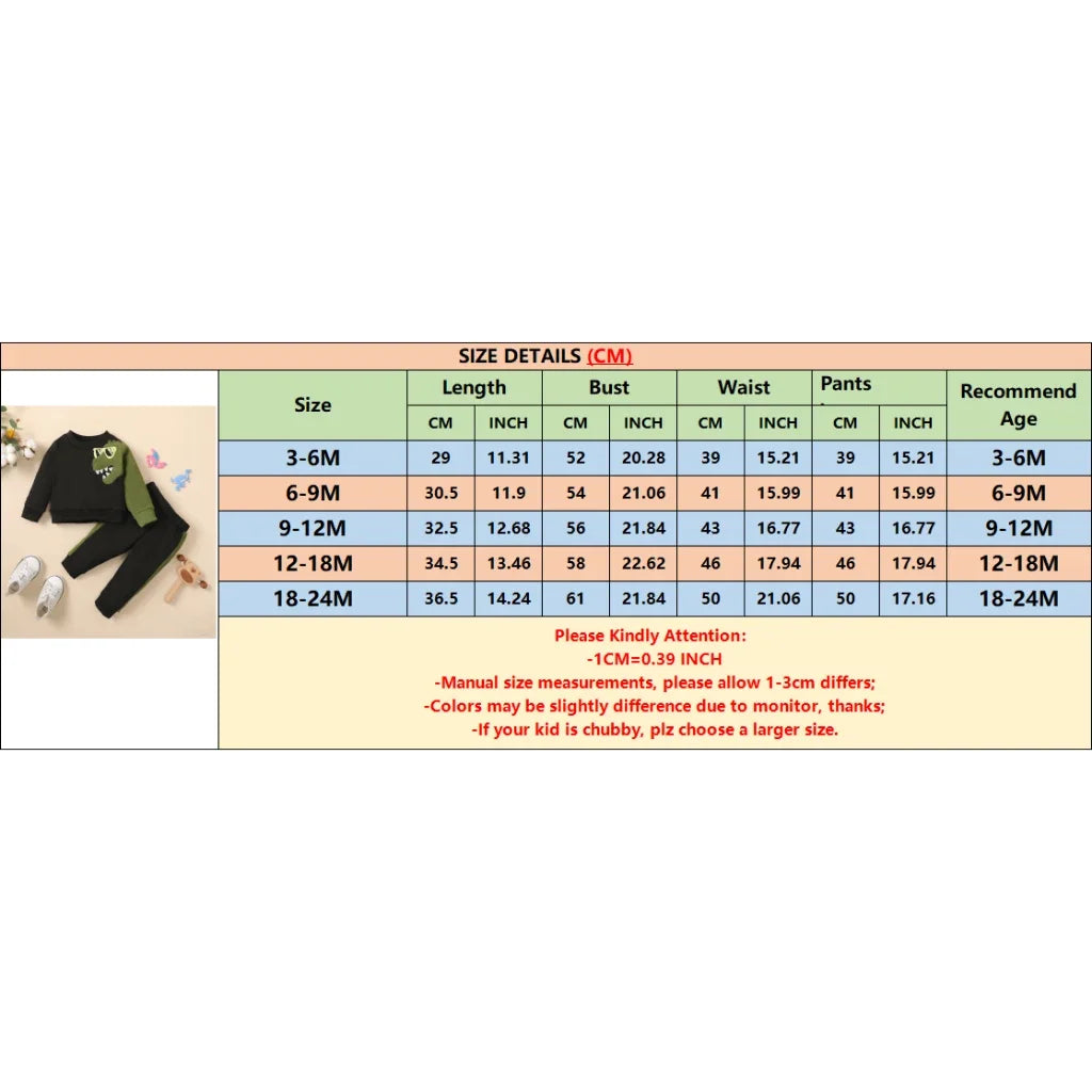 Baby Boys Cool Dinosaur Outfit Set 3–24M