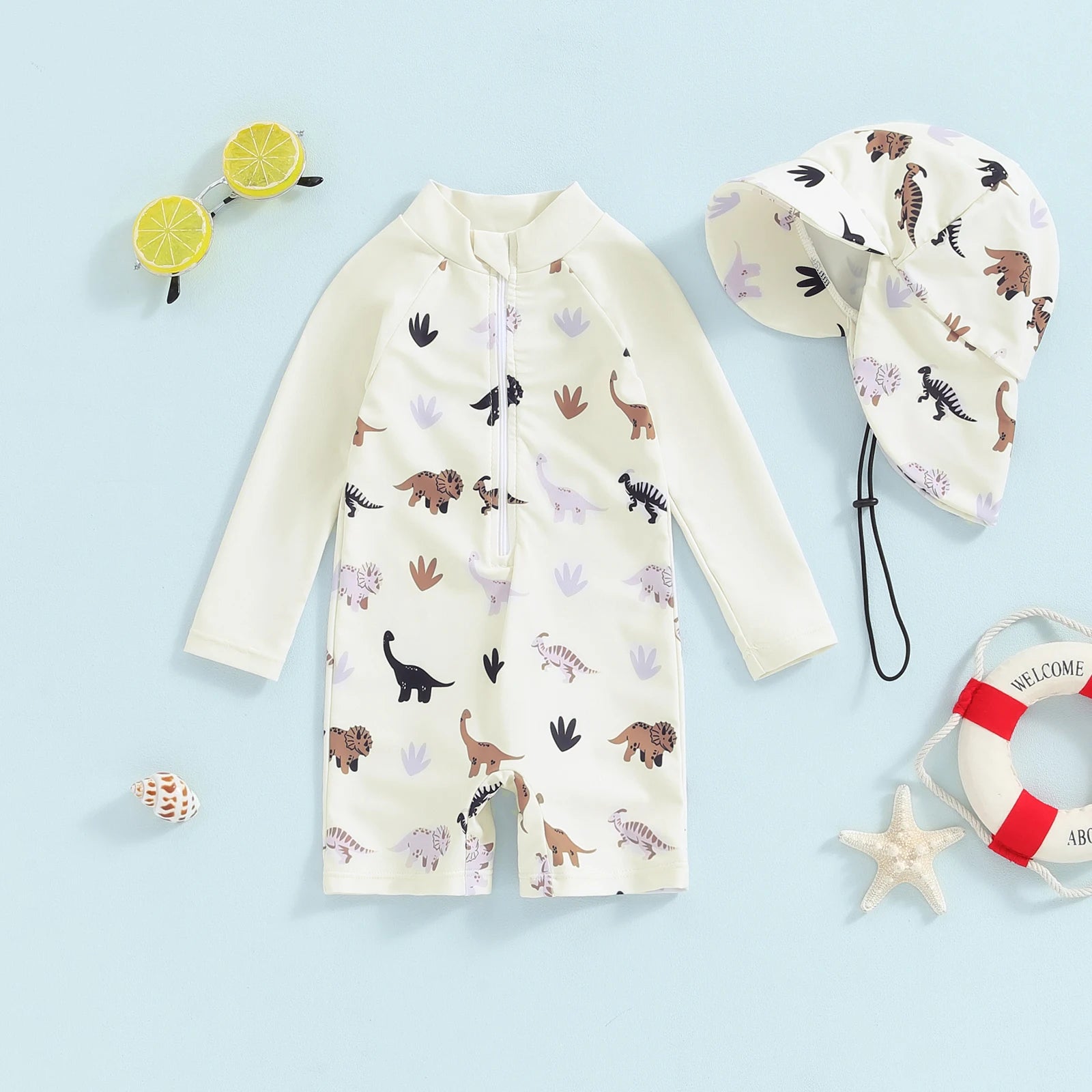 Adorable Whale Print Swim Set for Babies