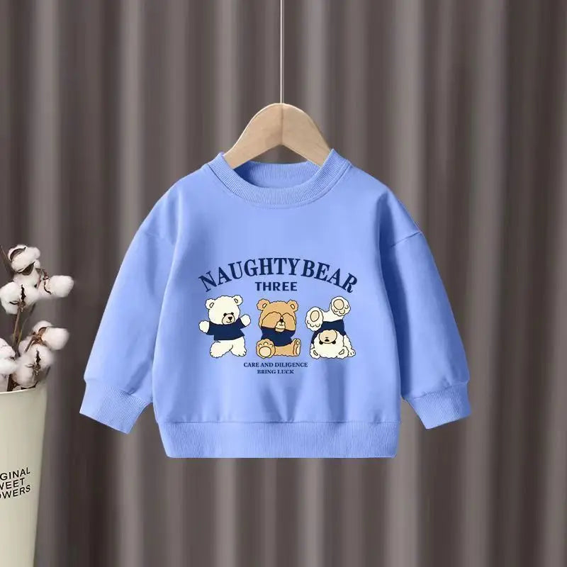 Boys Bears Cartoon Sweatshirt Set 1-2Y
