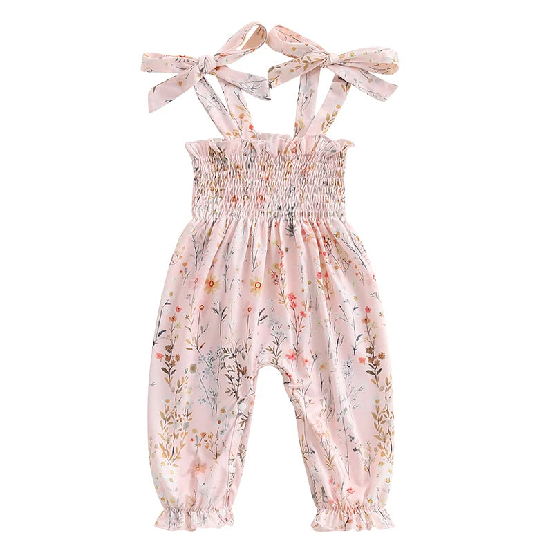 Sleeveless Ruffle Romper Jumpsuit with Adjustable Straps