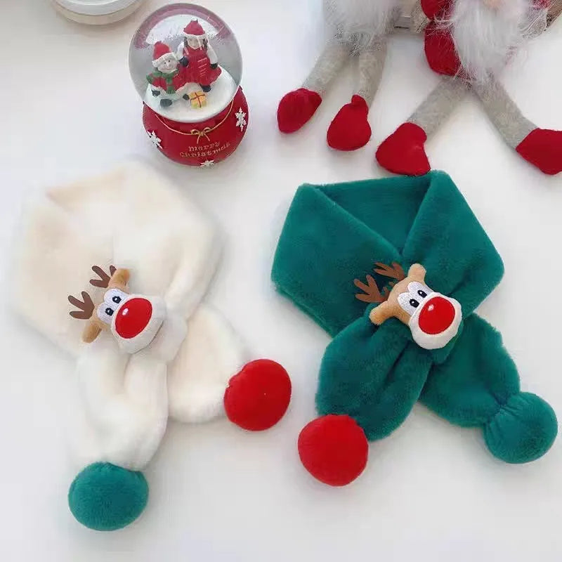 Kids Plush Christmas Winter Scarf