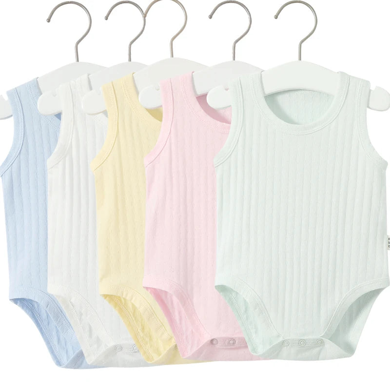 Soft Sleeveless Baby Rompers