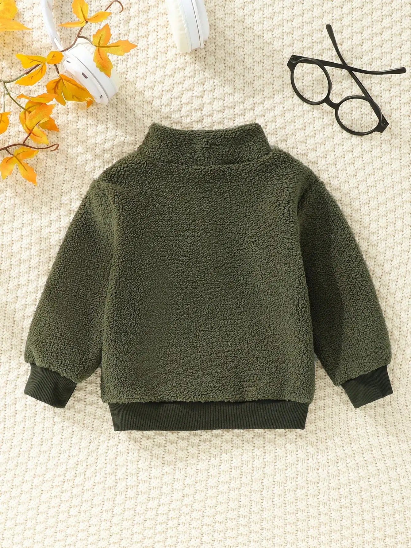 Baby Boys  Military Green Winter Sweatshirt