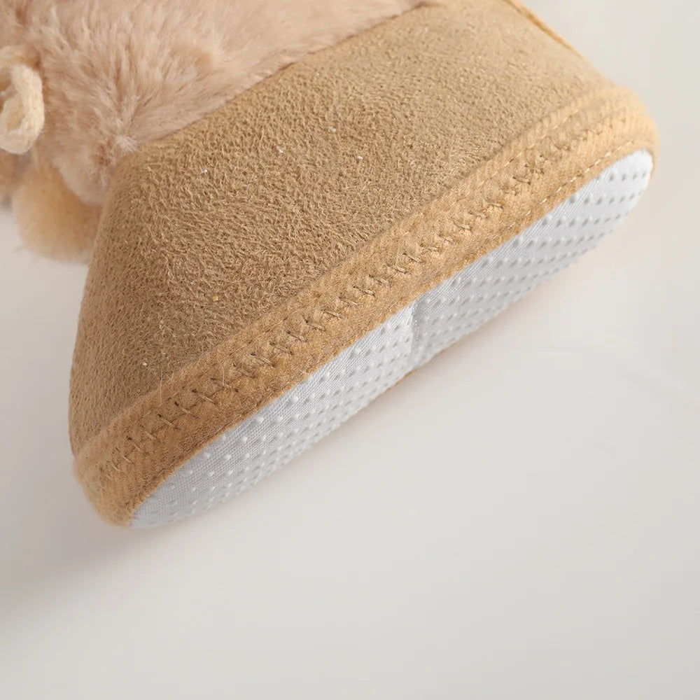 Soft Sole Fur Snow Booties for Babies