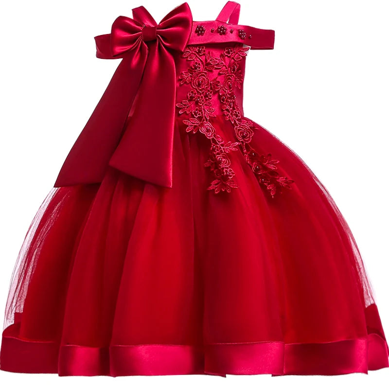 MOMSTAG 3-10 Years Kids Christmas Party Dresses