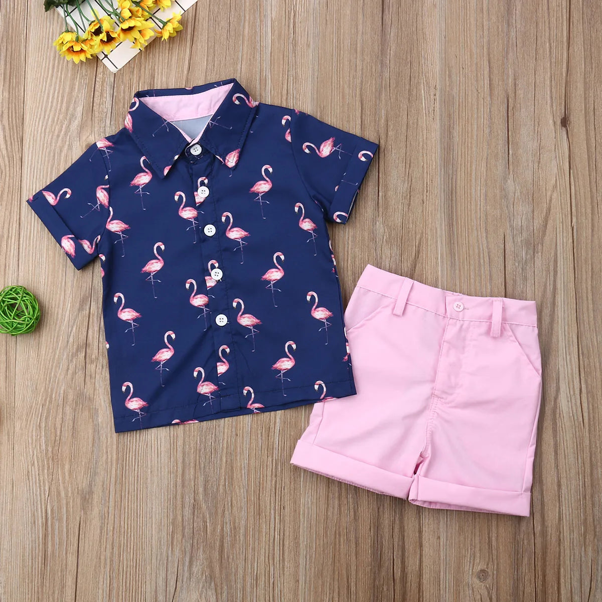 Toddler Boy Gentleman Outfit Short Sleeve + Shorts Set