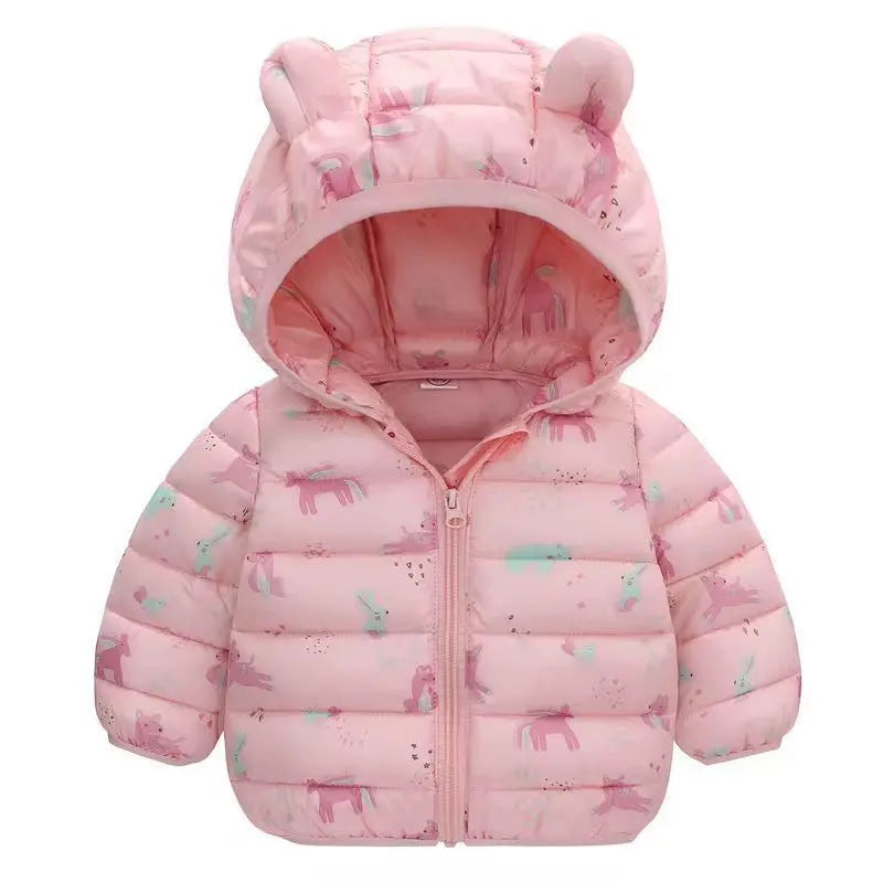 Kids Cute Puffer Jacket – Hooded Winter Coat