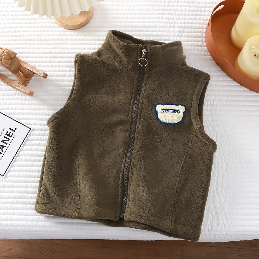 Kids Fleece Zipper Vest Coat