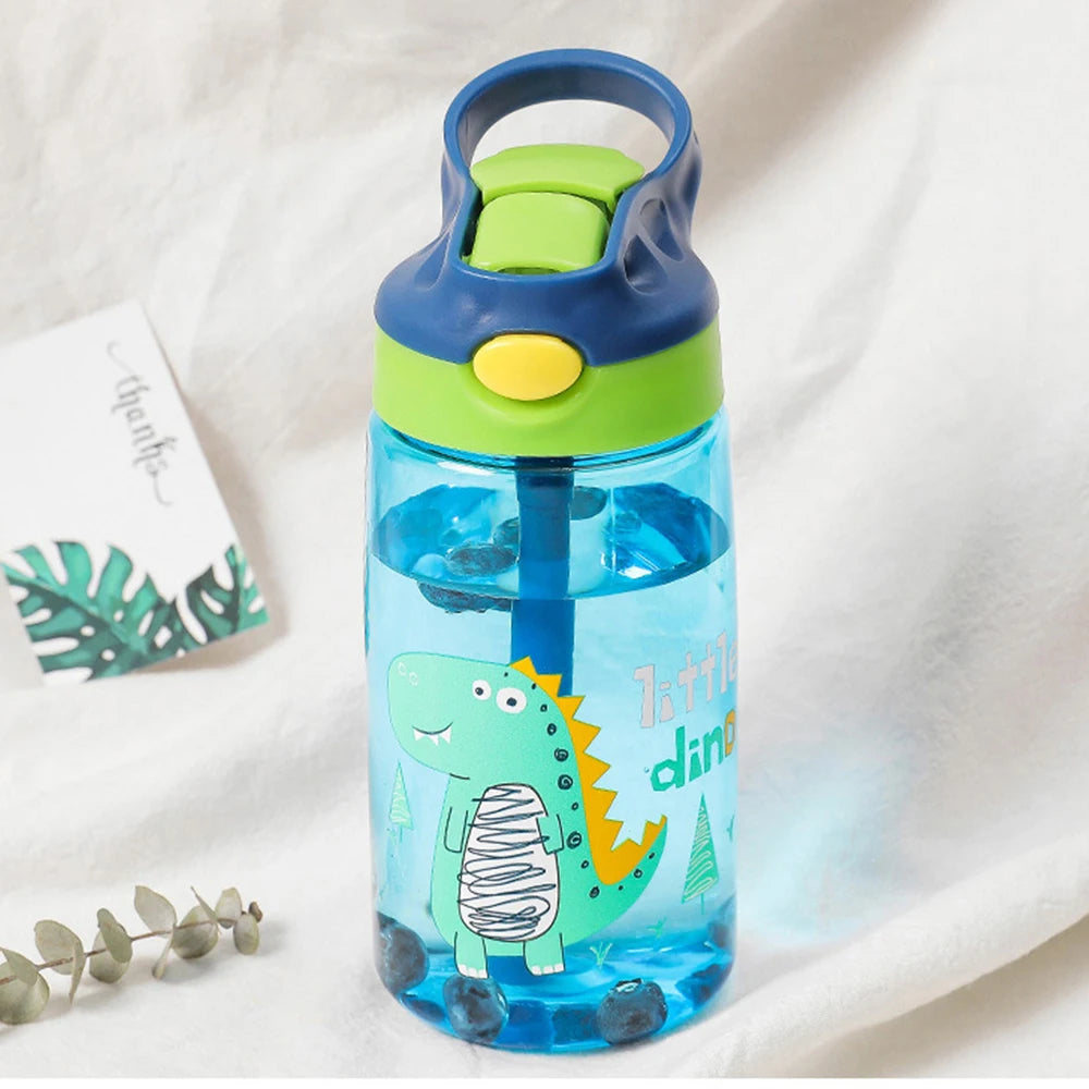480ml Dinosaur Cartoon Leakproof Water Bottles for Kids