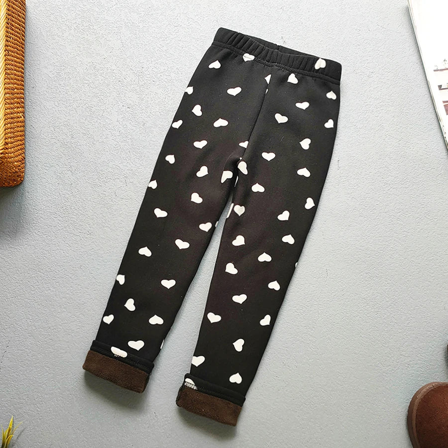 Girls Floral Winter Leggings Pants