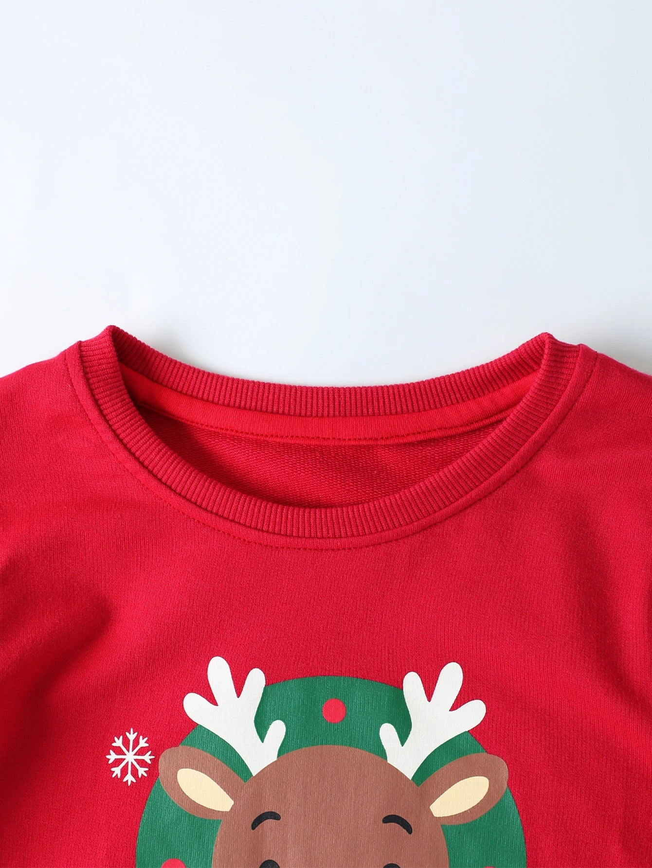 Girls Jolly Reindeer Print Christmas Sweatshirt