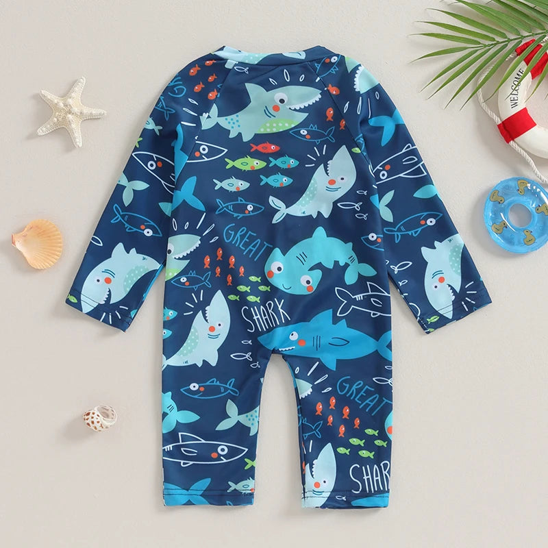 Baby Boys' Sea Print Swimsuit