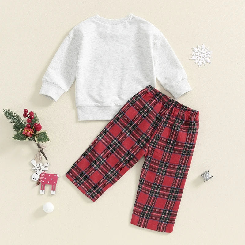 MOMSTAG 6M-4Y Boys Girls Christmas 2PCS Outfit Sets