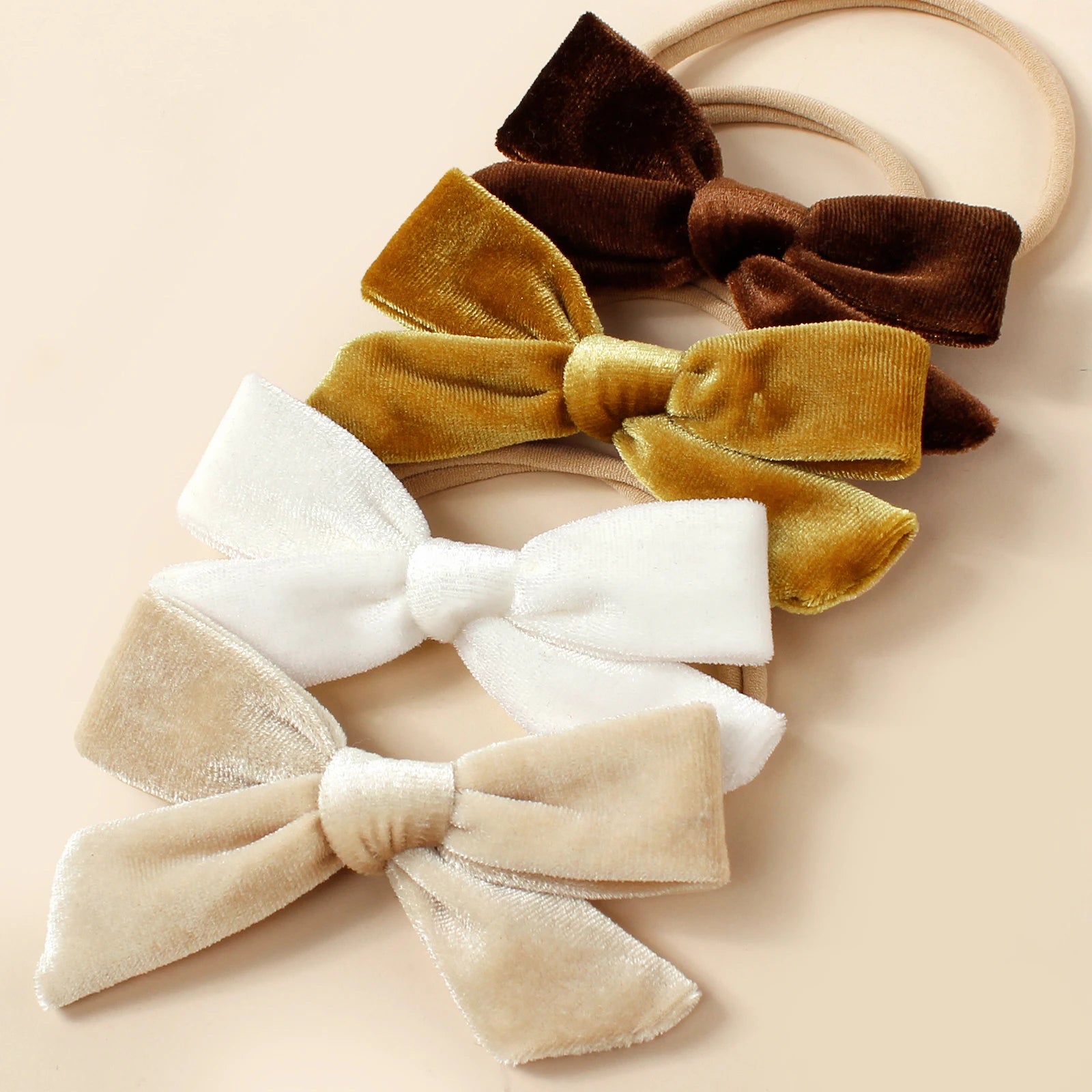 4Pcs/Set Baby Velvet Bow/Headband