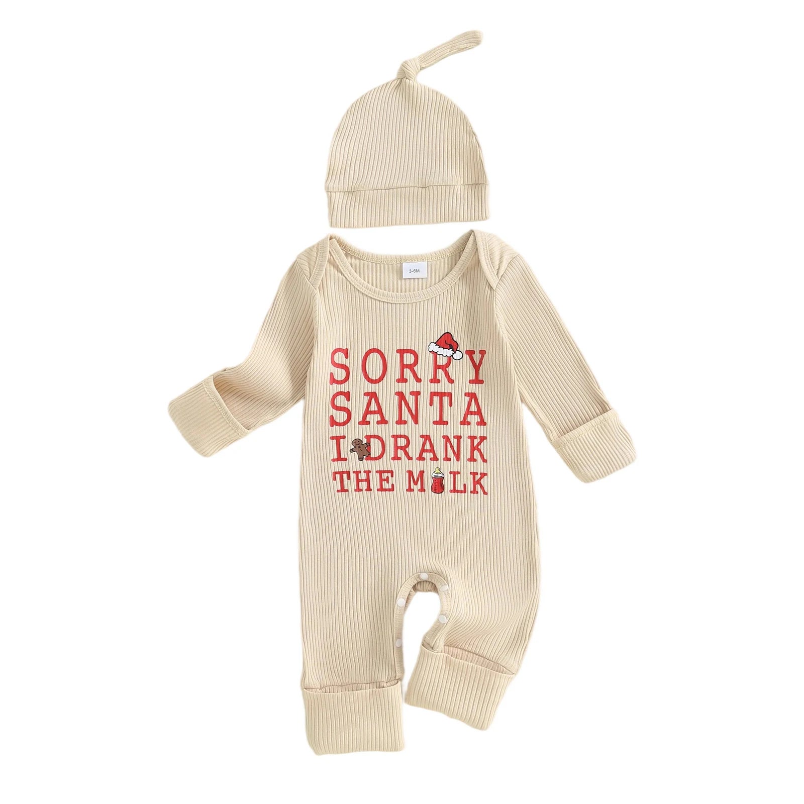 Baby Gingerbread Man Romper Set